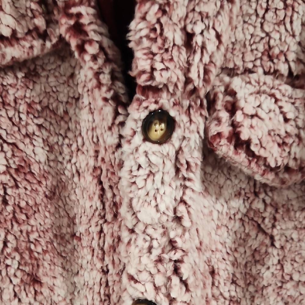 Pink Lily Blush Teddy Sherpa Jacket - Pink - Picture 3 of 6